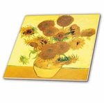3DROSE 128138 Sunflowers By Vincent Van Gogh Ceramic Tile, 4-INCH. Fixed Price $8.99.