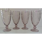 The Pioneer Woman Adeline Plum Goblets Set Of 4 16 0Z Glasses. Fixed Price $42.90.