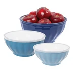 Oggi 3-PC Ribbed Mixing Bowls W/ Lids, Bpa-free, 1.6, 2.6, 3.7 Qt. Fixed Price $44.99.