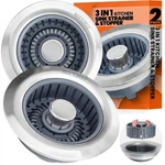 Nipoko Sink Drain Strainer - Stopper, 3 1 2PACK, Silver. Fixed Price $37.99.