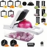 15PCS White Vegetable Chopper Set, Multi-blade Food Cutter & Slicer. Fixed Price $29.99.