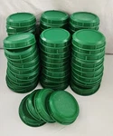Lot 64 New Plastic Strainer Sprouting Jar Lids Large Size 3.4IN Mason 86MM Ball. Fixed Price $49.95.