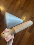 Vintage Beaconware No H115 Cone Sieve, Ricer, Colander With Wooden Masher. Fixed Price $15.00.