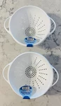 2 - Rada Cutlery Small Colander 1 Qt White Plastic Strainer Bowl Dishwasher Usa. Fixed Price $17.99.