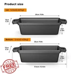 Heimekite 9X5" Cast Iron Loaf Pan With Lid 2PC Bread Baking. Fixed Price $47.40.