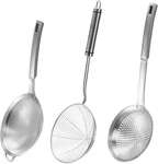 Suwimut 3 Pieces Spider Strainer Skimmer Spoon Set, Fine Mesh Stainless Steel Si. Fixed Price $31.33.
