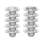 Beyoslf 10PCS Mesh Sink Drain Strainer Bathroom, 2.75" Stainless Steel Slop B.... Fixed Price $13.81.