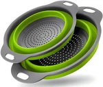 Collapsible Colander Of 2 Silicone Kitchen Strainer Set, Perfect For Drai.... Fixed Price $17.21.