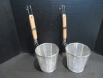 Tenta Kitchen Stainless Steel Wire Mesh Pasta Stainer Baskets - Wood Handle. Fixed Price $42.00.