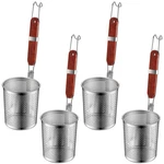 Tessco 4 Pcs Pasta Cooker Stainless Steel Basket With Wood Handle Kitchen Mes.... Fixed Price $35.99.