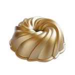 Nordic Ware Swirl Bundt Pan, 10-CUP, Gold Cast Aluminum. Fixed Price $80.49.
