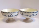 Anthropologie Caf Violette Handpainted Stoneware Ice Cream Bowl Set Of 2. Fixed Price $39.00.