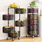 Sntd Fruit And Vegetable Basket Bowls For Kitchen With Metal Top Lid, 5 Tier .... Fixed Price $93.42.