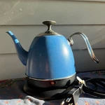 Cobalt Blue Stainless Chantal Mia Ekettle, 32 Oz.. Fixed Price $34.99.