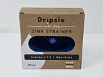 Dripsie Anti-clog Sink Strainer, Blue, Standard Fit, Non-stick, Made Usa, New. Fixed Price $8.99.