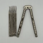 Vintage H.m. Quackenbush Nutcracker & 6 Picks Set Hmq Nickel Plated Steel Usa. Fixed Price $9.99.