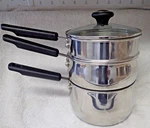 Cooks Essential Stainless Steel 3 Quart Steamer With Strainer Lid. Fixed Price $35.00.