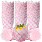 200 Pcs Pink Gingham Tulip Cupcake Liners Plaid Checkered Muffin Baking Cups. Fixed Price $32.79.