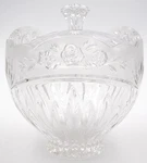 Oneida Crystal "southern Garden" Frosted Rose Flower Rim Candy Nut Bowl. Fixed Price $22.50.