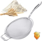 9" Large Mesh Strainer, Stainless Steel 18/8 Extra Fine Quinoa Sieve, With Solid. Fixed Price $28.93.