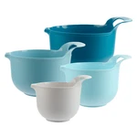 4 Piece Nesting Plastic Mixing Bowl Set With Pour Spouts Handles,. Fixed Price $8.62.