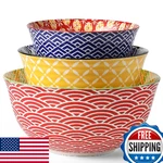 Metahom Ceramic Mixing For Kitchen, Colorful Nesting Bowls, Large Serving. Fixed Price $74.70.