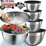 Nicdiet 16PCS Stainless Steel Mixing Bowls With Lids Colander Grater Set From Us. Fixed Price $41.88.