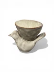 Creative Co Op, Stoneware, Bowl W/ Bird, Cream. Fixed Price $11.99.
