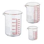 Ackers Mini Glass Measuring Beaker Set, Borosilicate, 2OZ 4OZ 8OZ C.... Fixed Price $19.26.