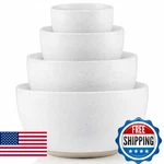 Kook Mixing Bowls, Ceramic Nesting Stoneware Kitchen For Prep, Ser. Fixed Price $86.34.