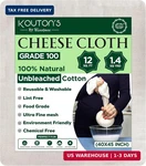 Organic Cheesecloth 100 Grade Unbleached Cotton Muslin Cooking Strainer. Fixed Price $10.42.