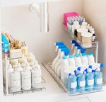 Yieach Pack 14.6 Deep Pull Out Under Sink 12.8 High, Clear. Fixed Price $26.39.
