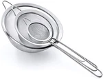 Fine Mesh Strainer Set Pcs Stainless Steel 8 5.5 3.3 Inch Kitchen Sieve. Fixed Price $39.99.