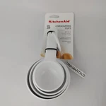 Set Of 4 Kitchenaid Measuring Cups KQ058OHWHA White Nesting Plastic. Fixed Price $27.25.
