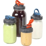 Soligt Pack Mason Jar Lids, UPGRADED-4 Pcs Wide Mouth Red And Blue. Fixed Price $21.82.