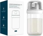 Kitchendao Glass Sugar Dispenser With Side Pour Spout, Built-in 9 Oz, White. Fixed Price $29.15.