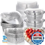 Hushee 24 Pcs 15 Oz Valentine's Day Heart Shaped Cake Pan With Lid 6.3 Inch Alum. Fixed Price $38.78.