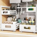 Biboraya 2 Pack Under Sink Organizer Pull Out Cabinet Metal Slide. Fixed Price $80.44.