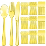 Minatee 150 Pieces Disposable Cutlery Set Plastic Silverware Heavy Duty Utens.... Fixed Price $25.16.