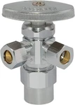 Eastman Multi-turn Dual Outlet 3-WAY 1/2 Inch Cpvc X 3/8 Comp, Chrome. Fixed Price $19.98.