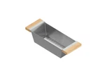 Julien 205323 Kitchen Sink 17 X 6" Colander Stainless Steel & Maple New. Fixed Price $169.99.