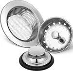 3 Pcs Kitchen Sink Drain Strainer And Stopper Stainless Steel Garbage Disposal. Fixed Price $17.22.