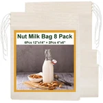 8 Pack Nut Milk Unbleached Cotton Cheesecloth For Straining. Fixed Price $7.83.