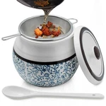 Caylielam Ceramic Bacon Grease Saver With Strainer, 23OZ Kitchen Cooking Oil .... Fixed Price $29.66.