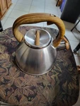 Mdc Housewares Whistling 2 Qt Stainless Steel Kettle Faux Wood Handles. Fixed Price $24.95.