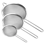 Supercenter Fine Mesh Strainer, Stainless Steel 3 Pack, Silver. Fixed Price $17.99.