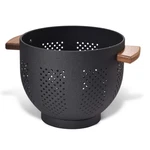 Metal Colander With Wood Handle Stable Base Powder Coated Steel Kitchen Str. Fixed Price $45.99.