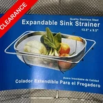 New Expandable Strainer Stainless Steel 13.5 X9.5 Over-the-sink Colander. Fixed Price $18.00.