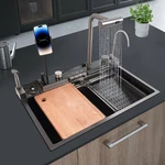 Kitchen Sink Digital Smart Flying Utility W/phone Holder Drain Basket. Fixed Price $281.30.