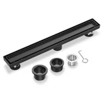 Exf 24" Matte Black Linear Shower Floor Drain With Dual Tile Insert Cover & F.... Fixed Price $58.90.
